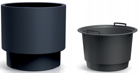 DONICZKA OSŁONKA NA KWIATY HEOS JASNA SZARA 30CM Długość (cm) 30