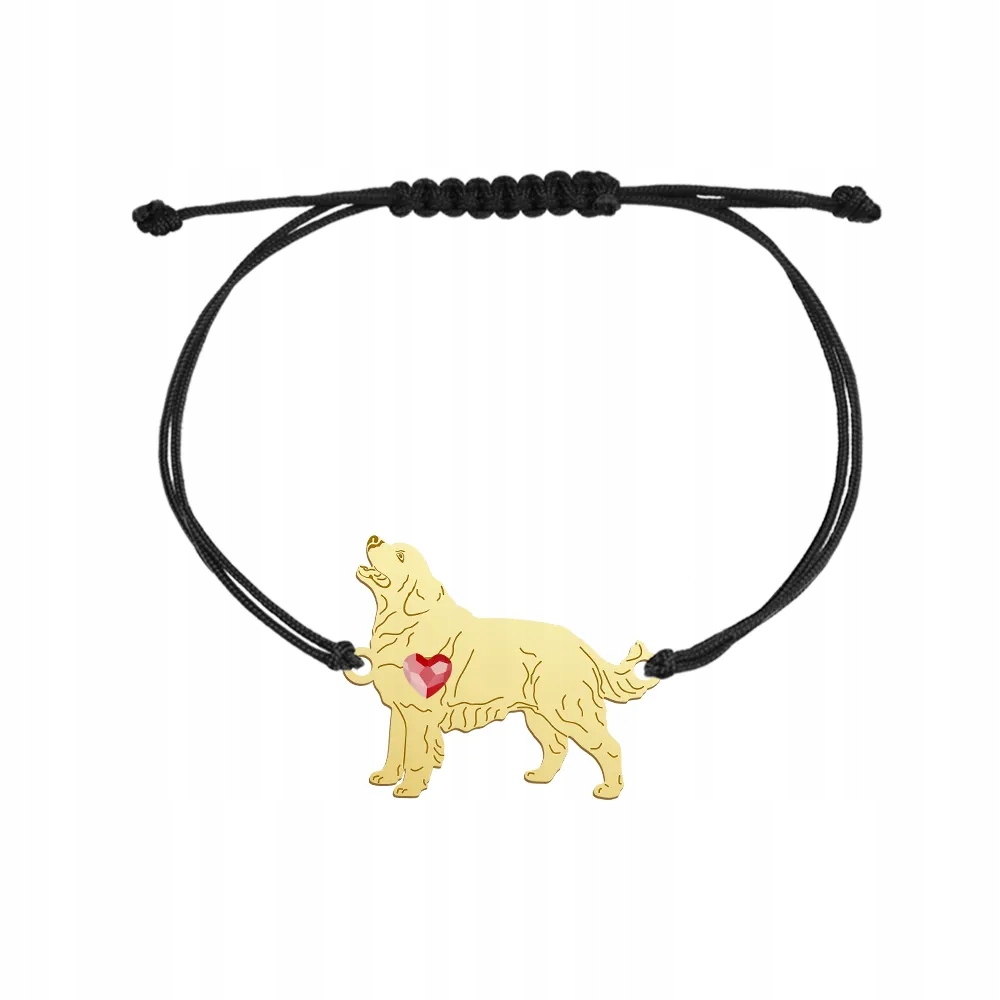 Zlatý náramek s psem Tatra Shepherd Dog 925 Šňůrka Šperky Gravírování