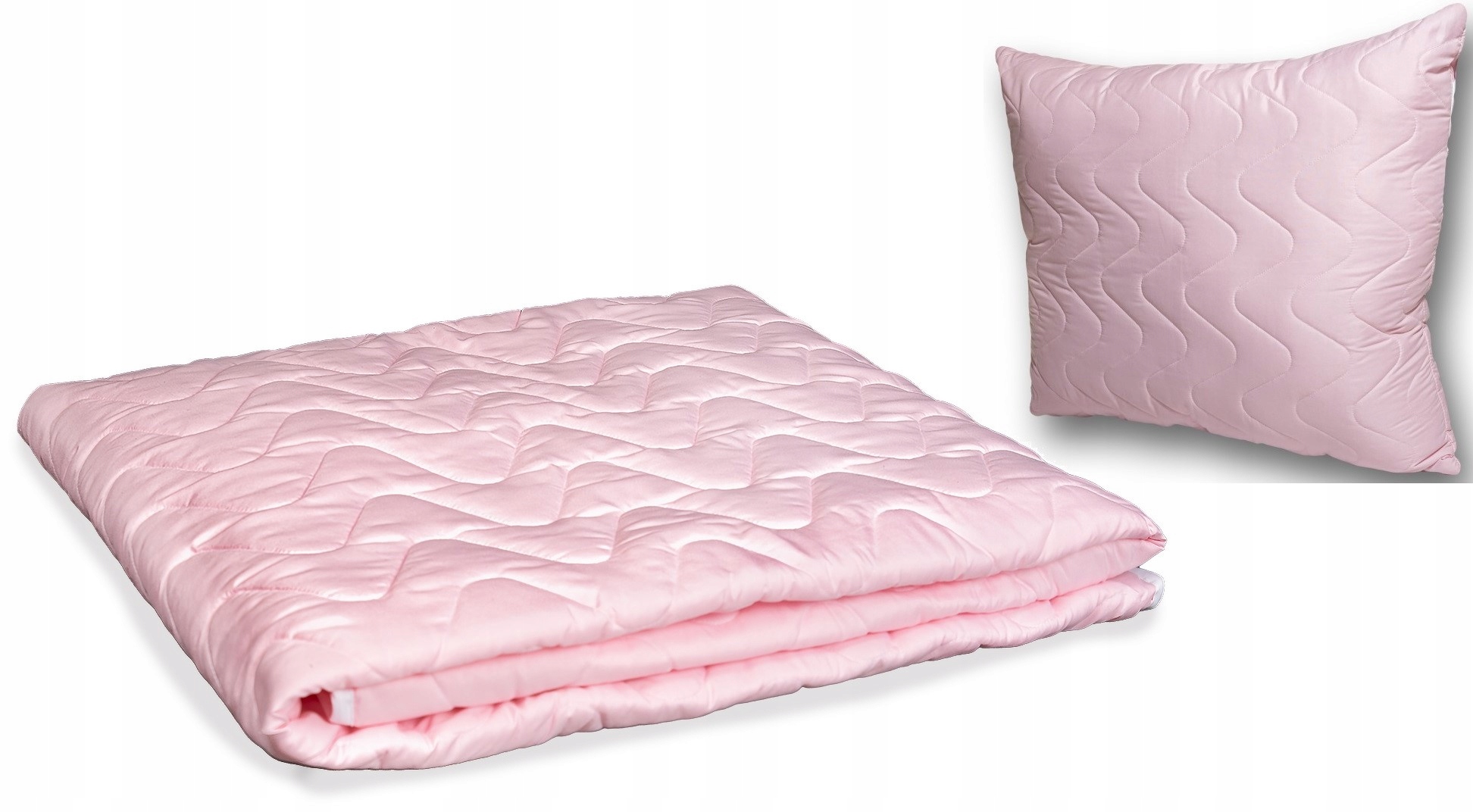 Zestaw Kołdra Letnia 160x200 i Poduszka 70x80 Antyalergiczna Kolor Różowy