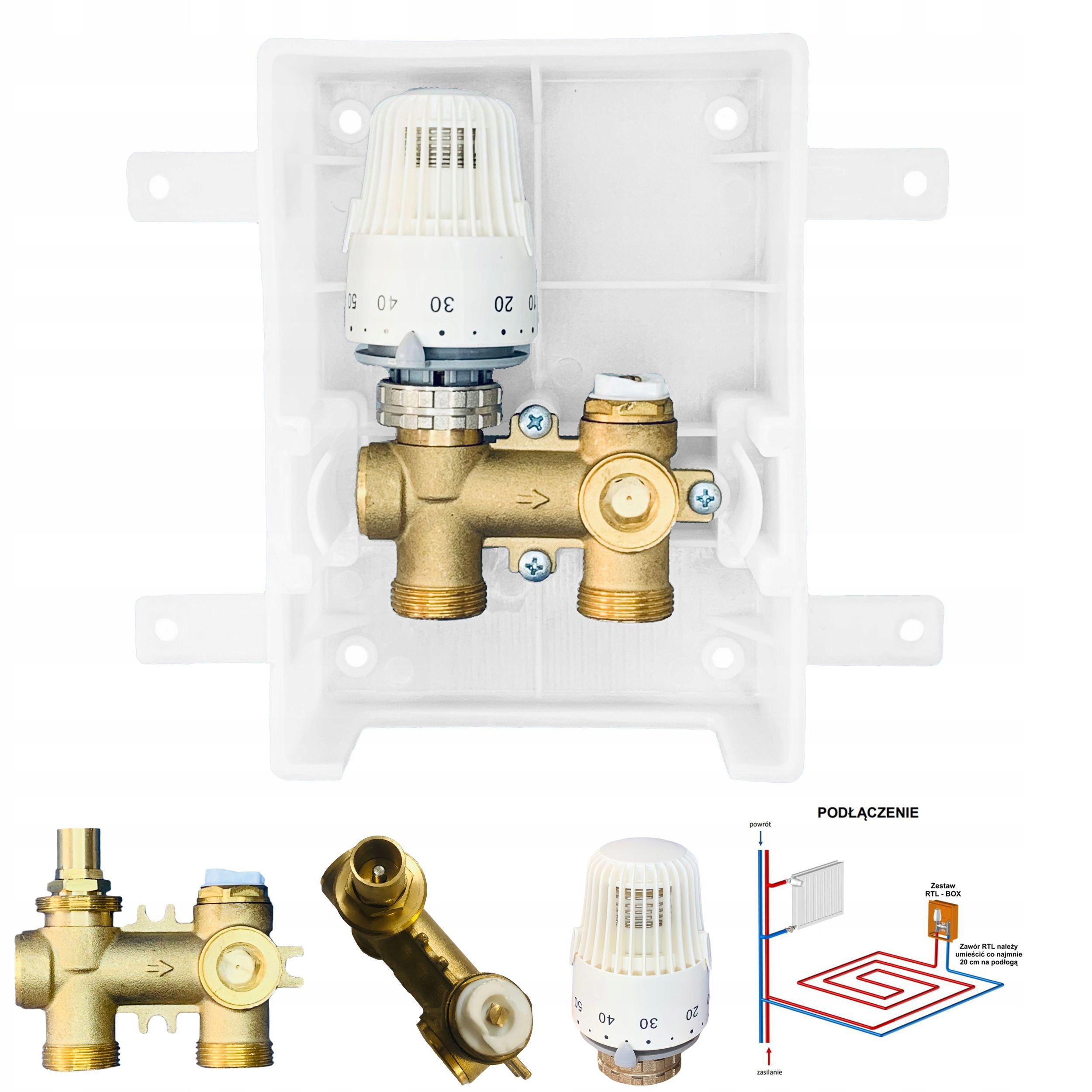 

X-home Rtl 3/4 do Podłogówki Podtynkowy Głowica P