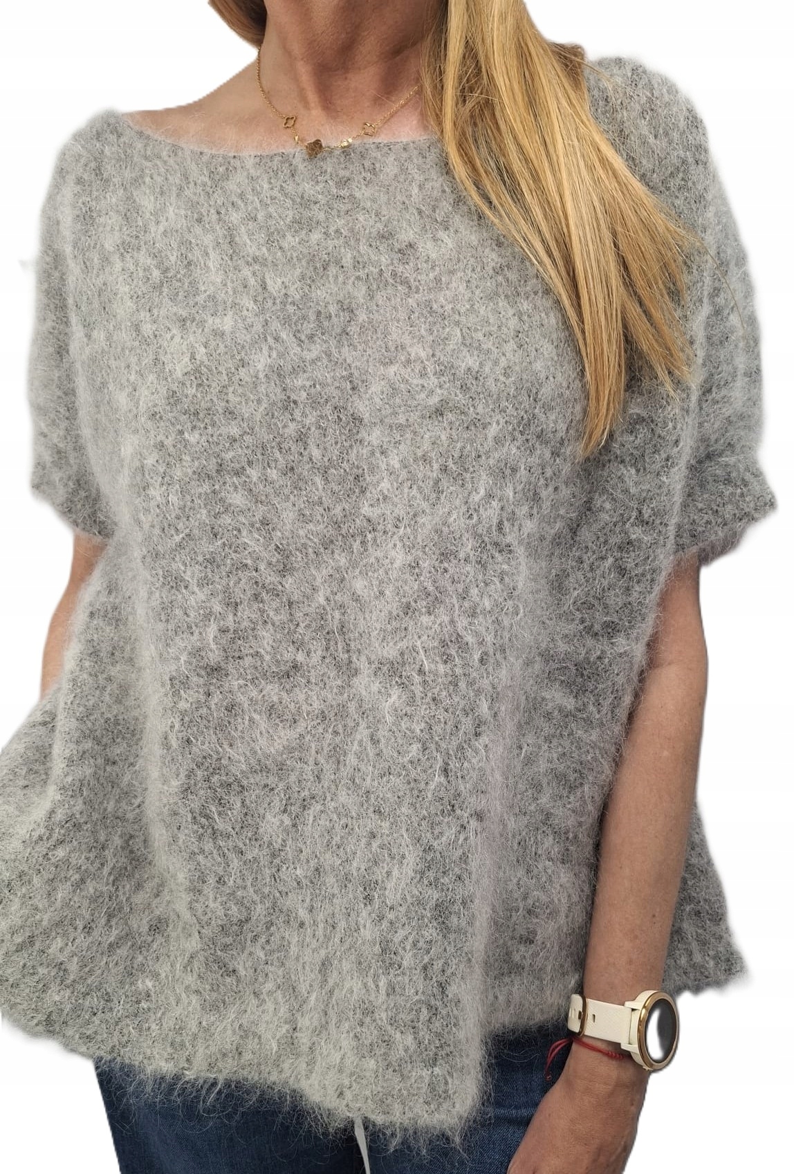 Cococmore Yarn Svetr Premium Kid Moher Šedý New