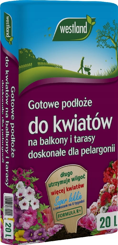 

Ziemia podłoże do kwiatów balkony tarasy 20l