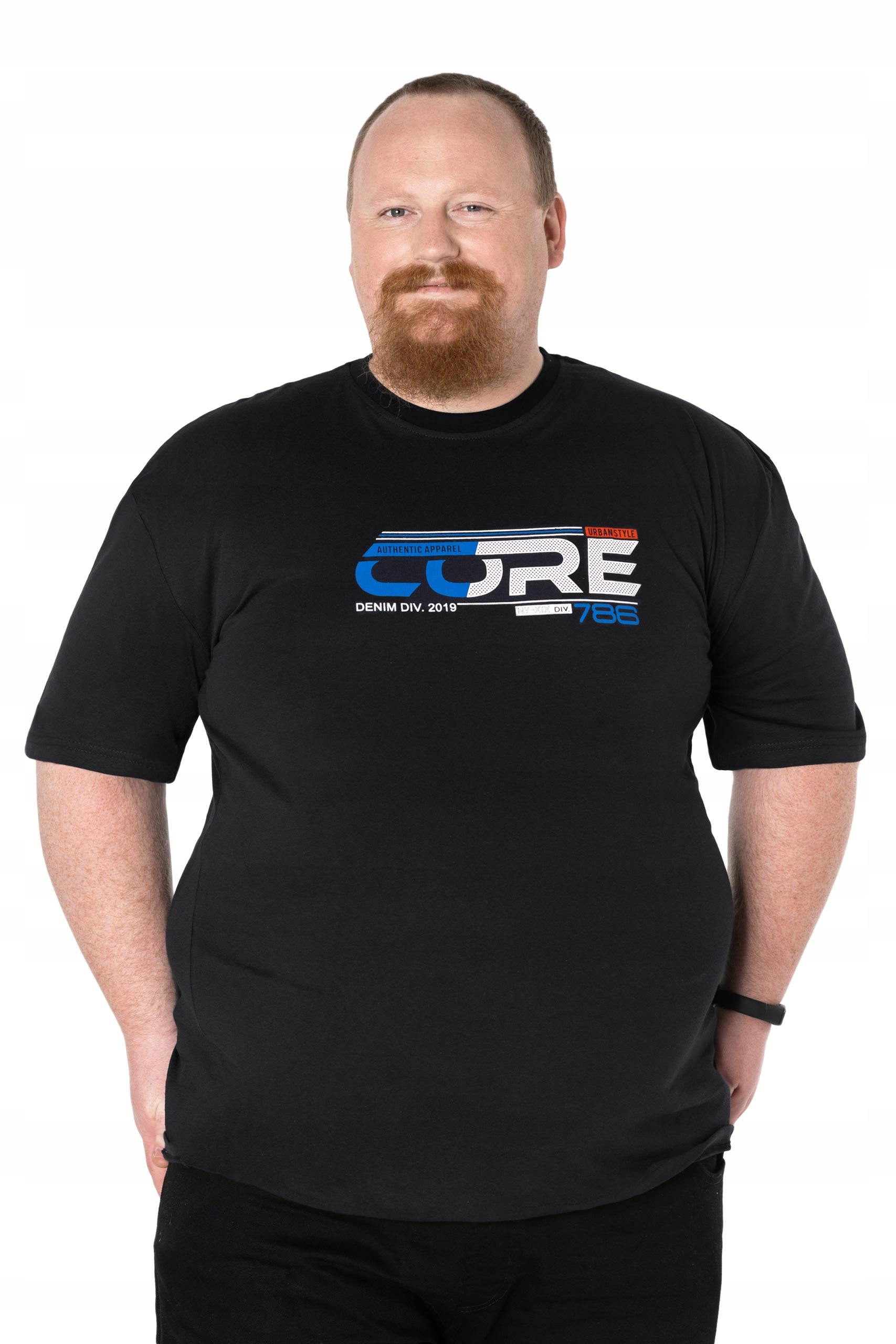 

Duży Podkoszulek Koszulka T-shirt Męski 2560-2 5XL