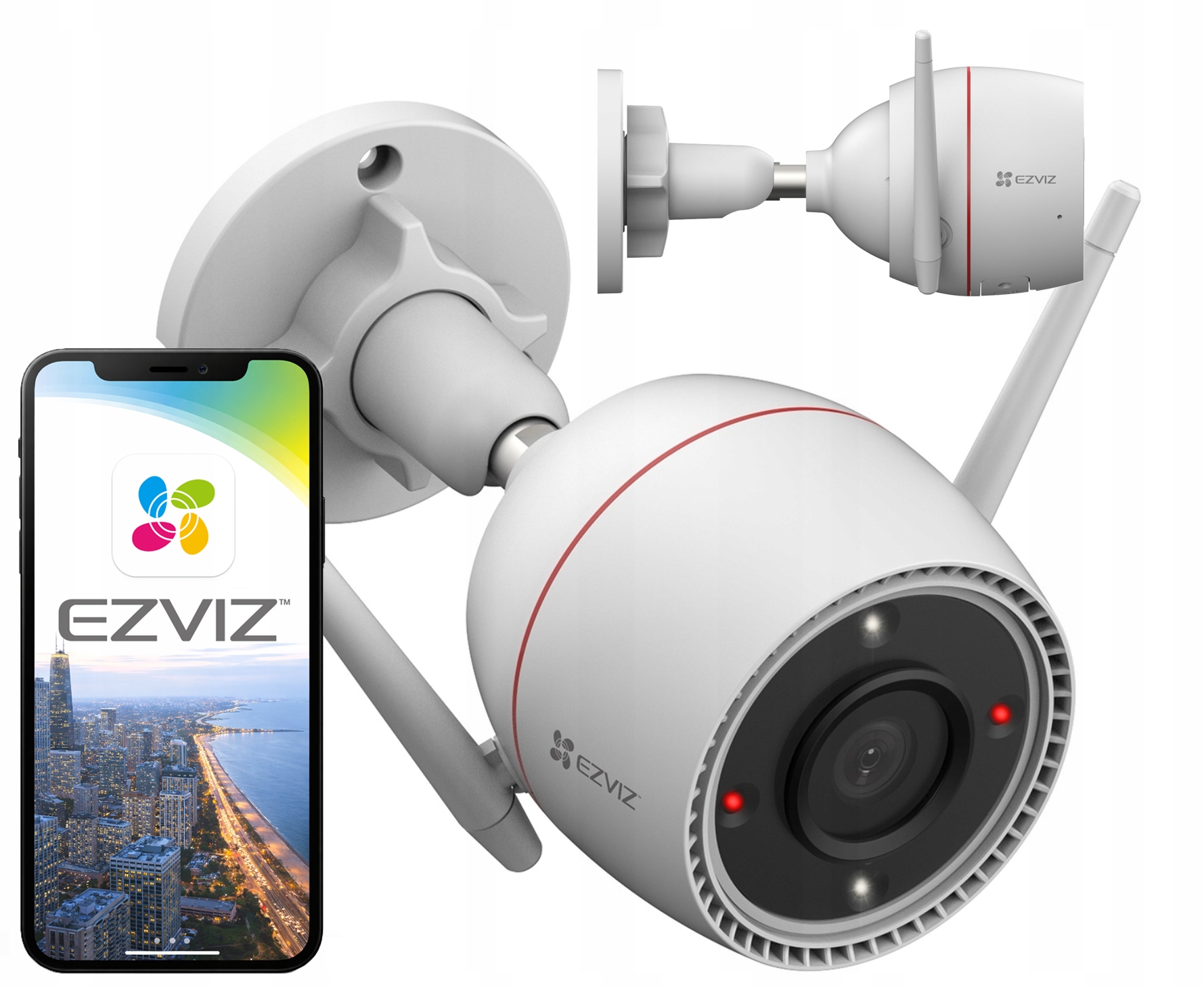 Venkovní WiFi kamera Ezviz H3c 4MP Barva 24/7 Detekce Odstrašení