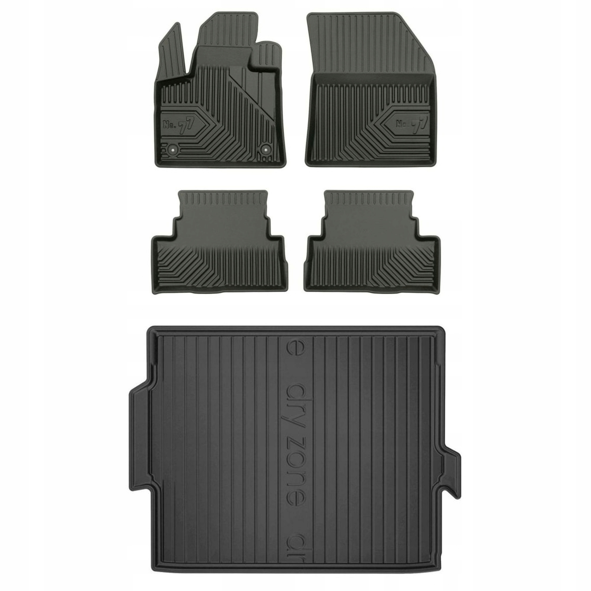 Gumová sada koberčekov a rohoží Opel Grandland X od roku 2017 pre hornú batožinu