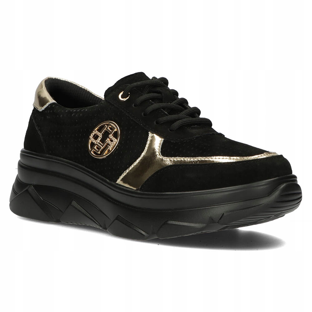

Skórzane Sneakersy Filippo DP2138/22 Bk Go r.41