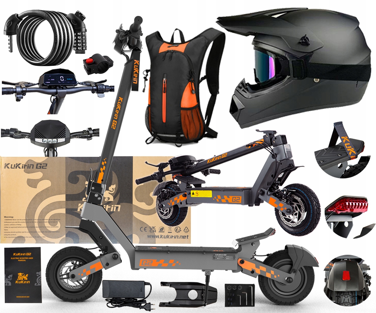 2026 Nový elektrický skútr Kukirin G2 800W 45 km/h 48V15,6Ah 10'' dárky