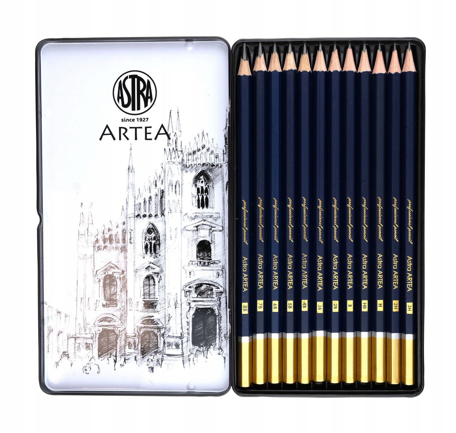 Ołówki do szkicowania 12szt. Artea ASTRA Liczba sztuk w ofercie 1 szt.