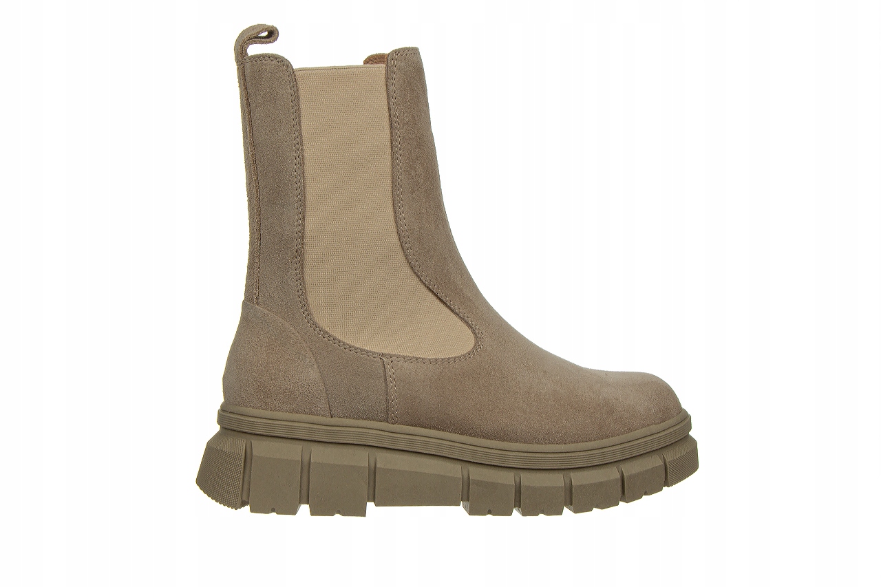 Botki Beżowe Buty Damskie Wsuwane Bayla-161 Skóra Naturalna r.40