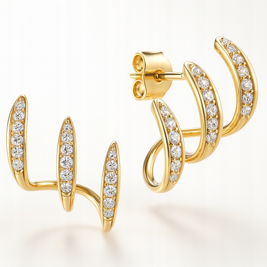 Stříbrné náušnice tyčinky šroubky náušnice dámské stříbro 925 pozlacené