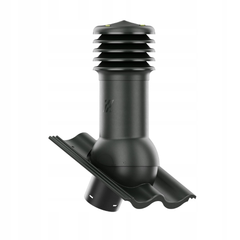 Větrací komín fi150 HiVent střešní taška Nelskamp Sigma Grafitová