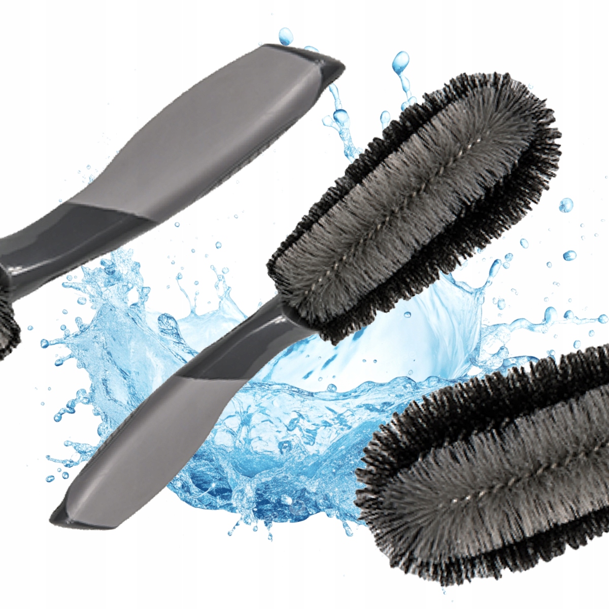 Szczotka Do Mycia Felg Kół Samochodu Krótka Włosie Gęste Do Ręki Mocna 29CM