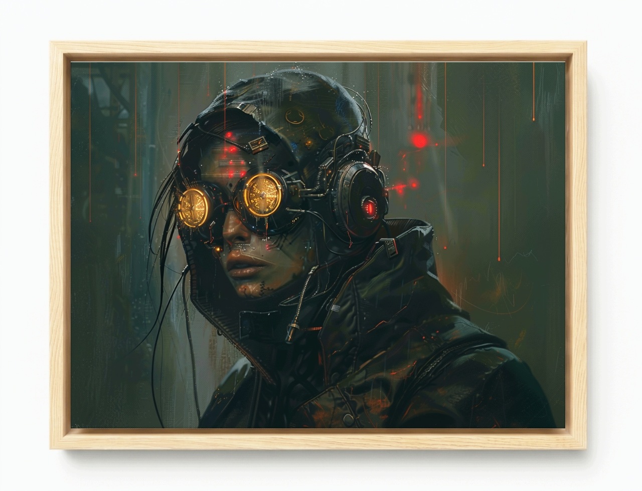 Obraz Rám American Box Portrét Postava Cyberpunk Sci-fi Dystopia 80x60