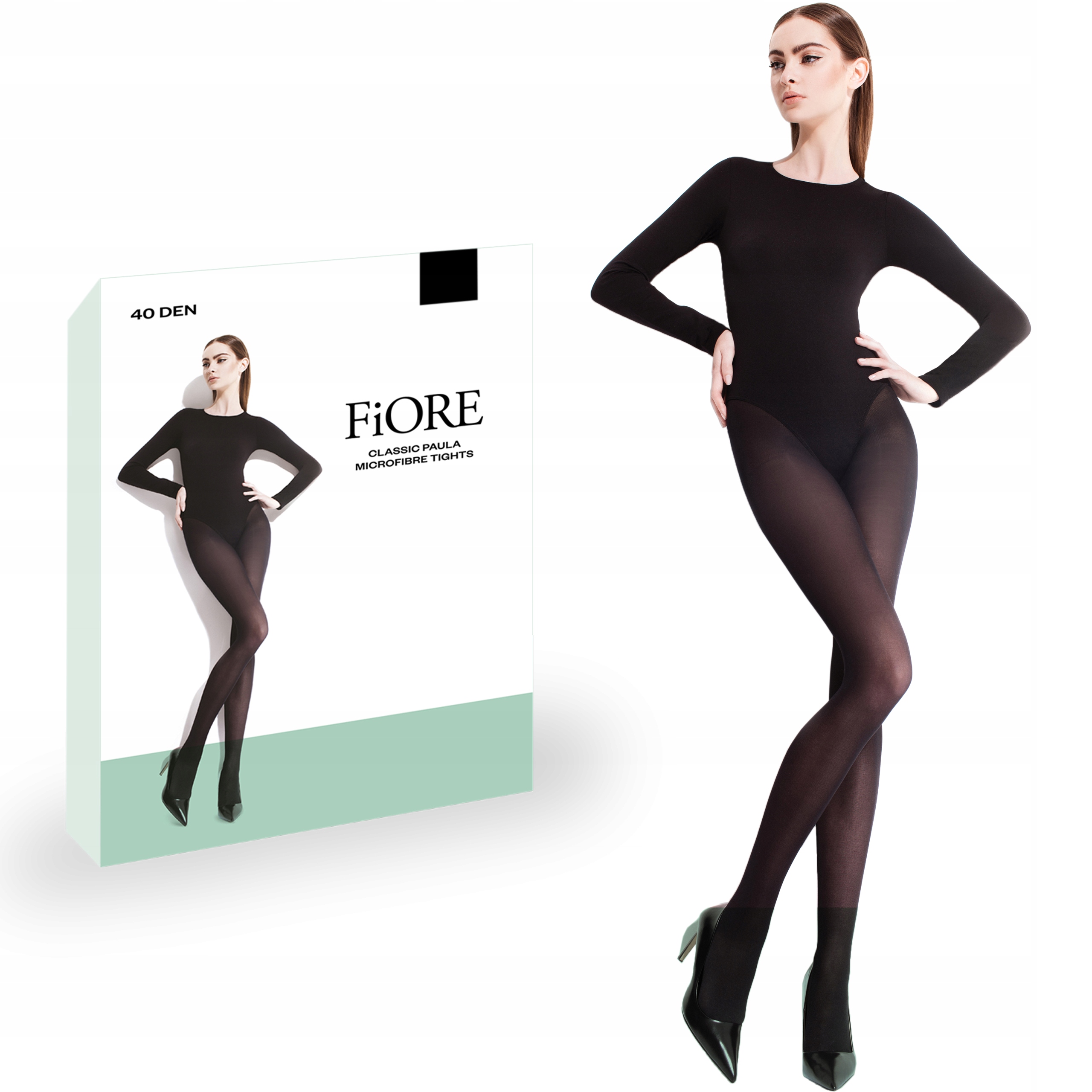 

Fiore rajstopy Paula 40den Mikrofibra Czarny 4-L