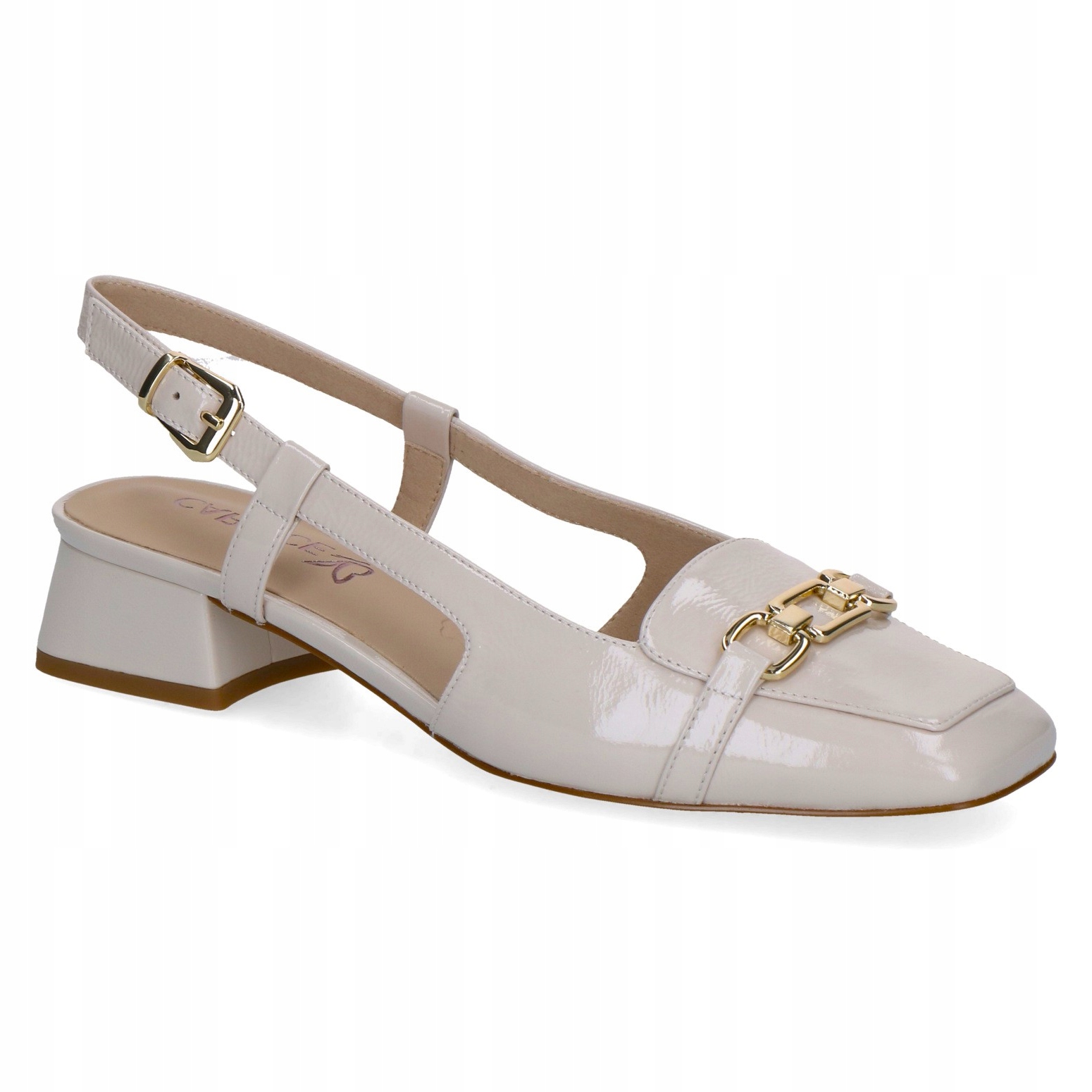 Caprice 29501-44 Lodičky Bez Podpatku Krémový Lak Vel. 37,5