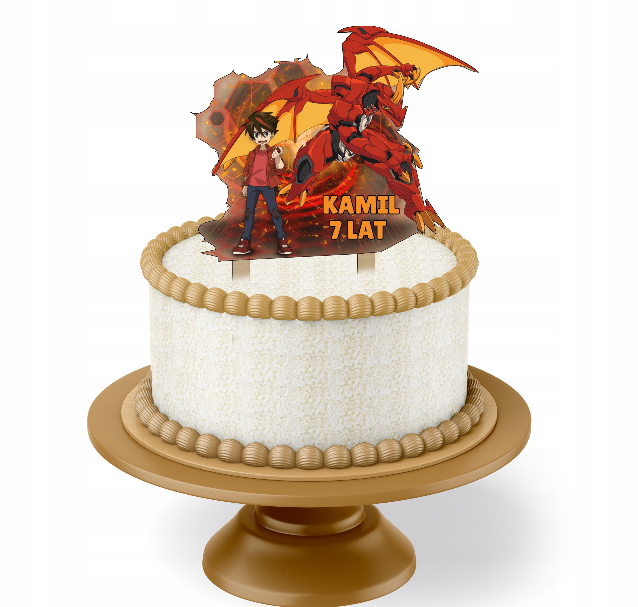 

Topper Kolorowy Bakugan +imie