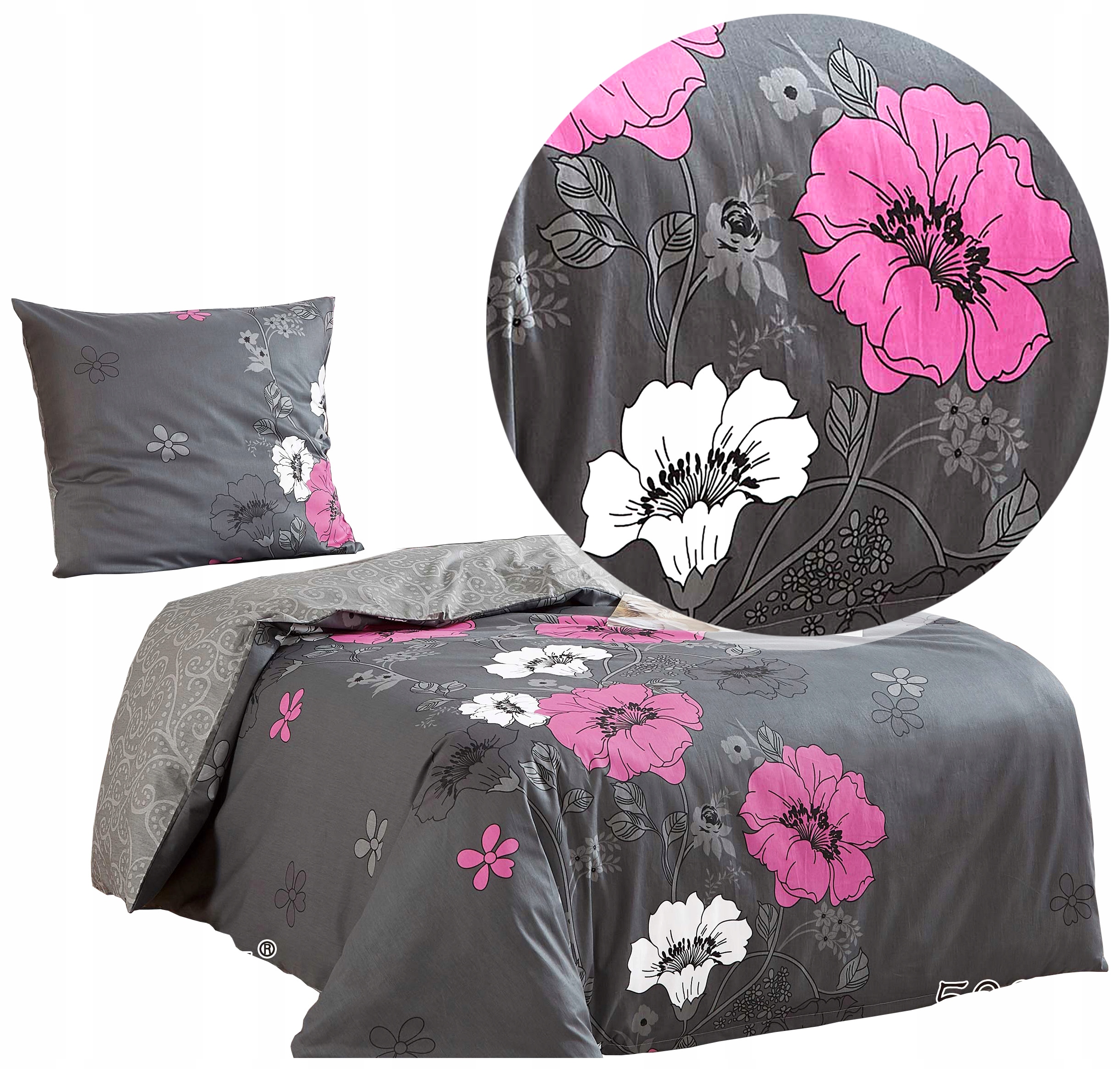 Komplet pościeli 140x200 Elway 5005 100% Bawełna Satynowa Nowe