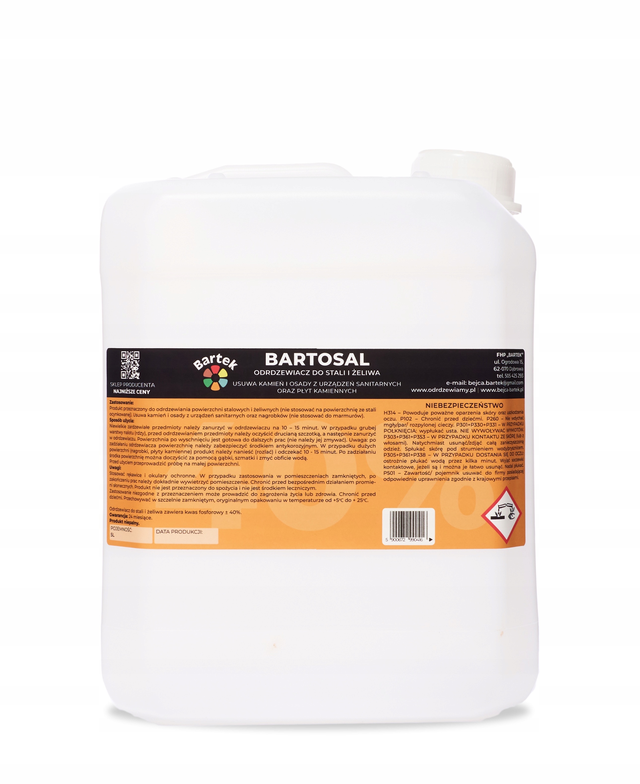 

Odrdzewiacz Bartosal Plus Strong 5L Bardzo Mocny