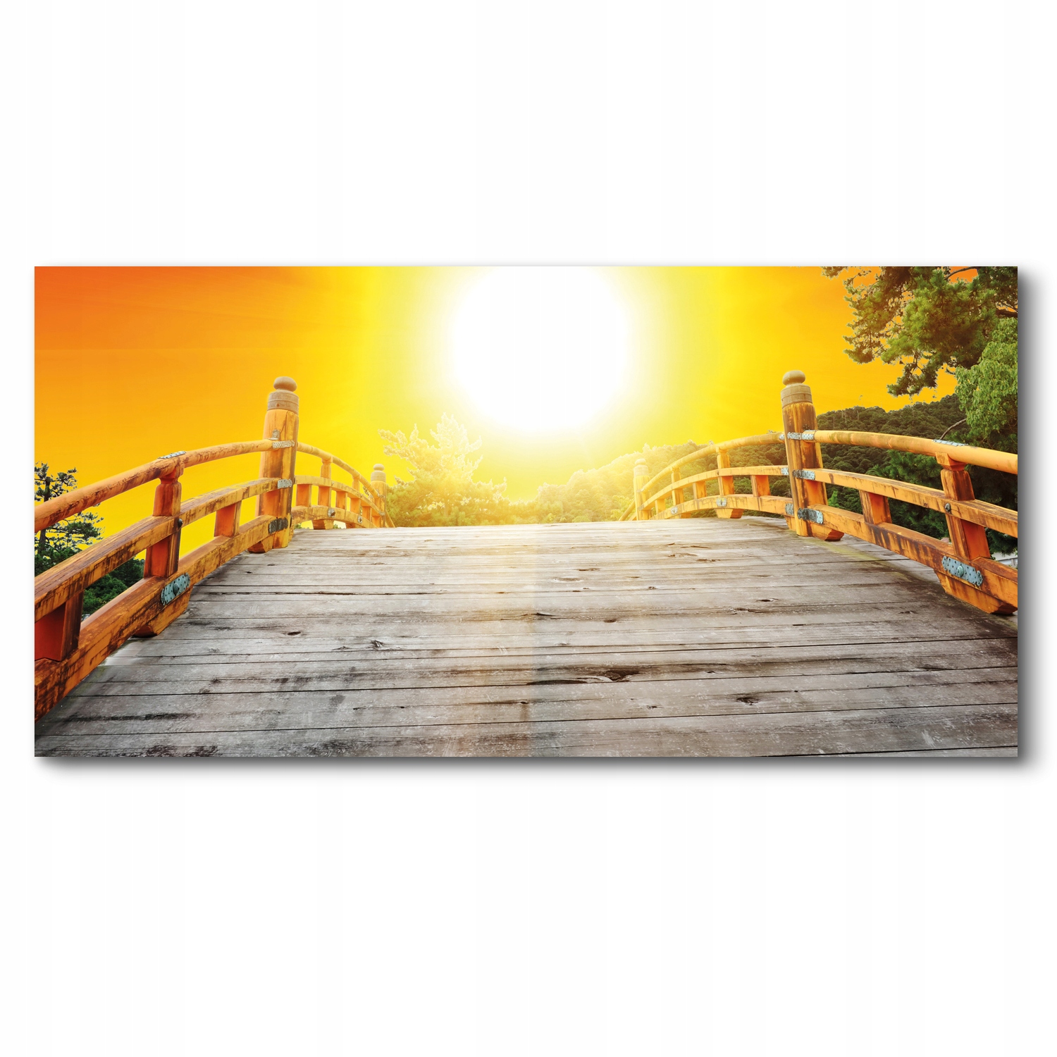Most západ slunce 140x70 Obraz canvas na zeď