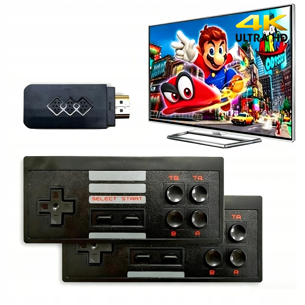 Konsola Retro Z Dwa Padami Bezprzewodowymi I Donglem Do Telewizora