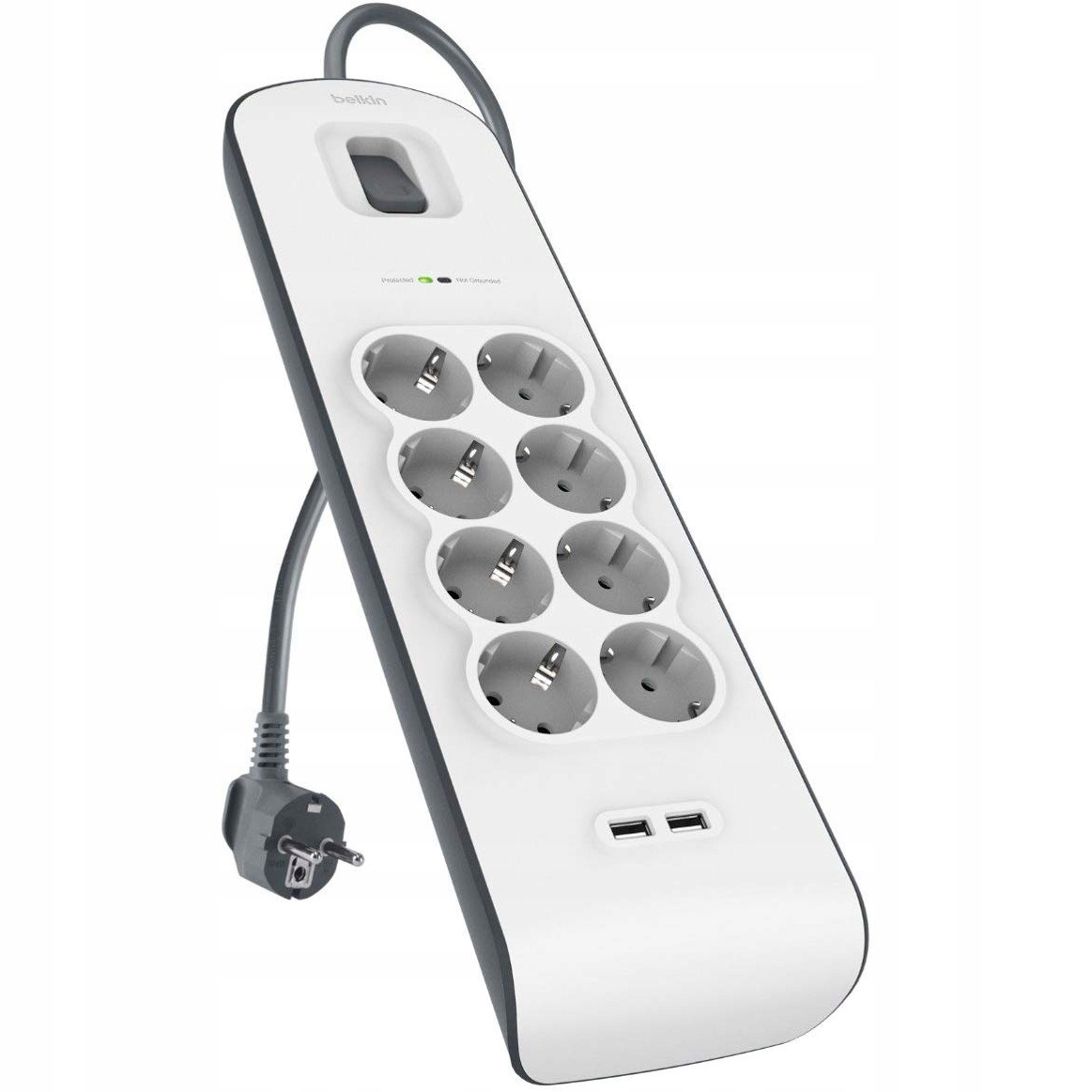 

Belkin Listwa antyprzepięciowa 900J 8xAC S 2xUSB