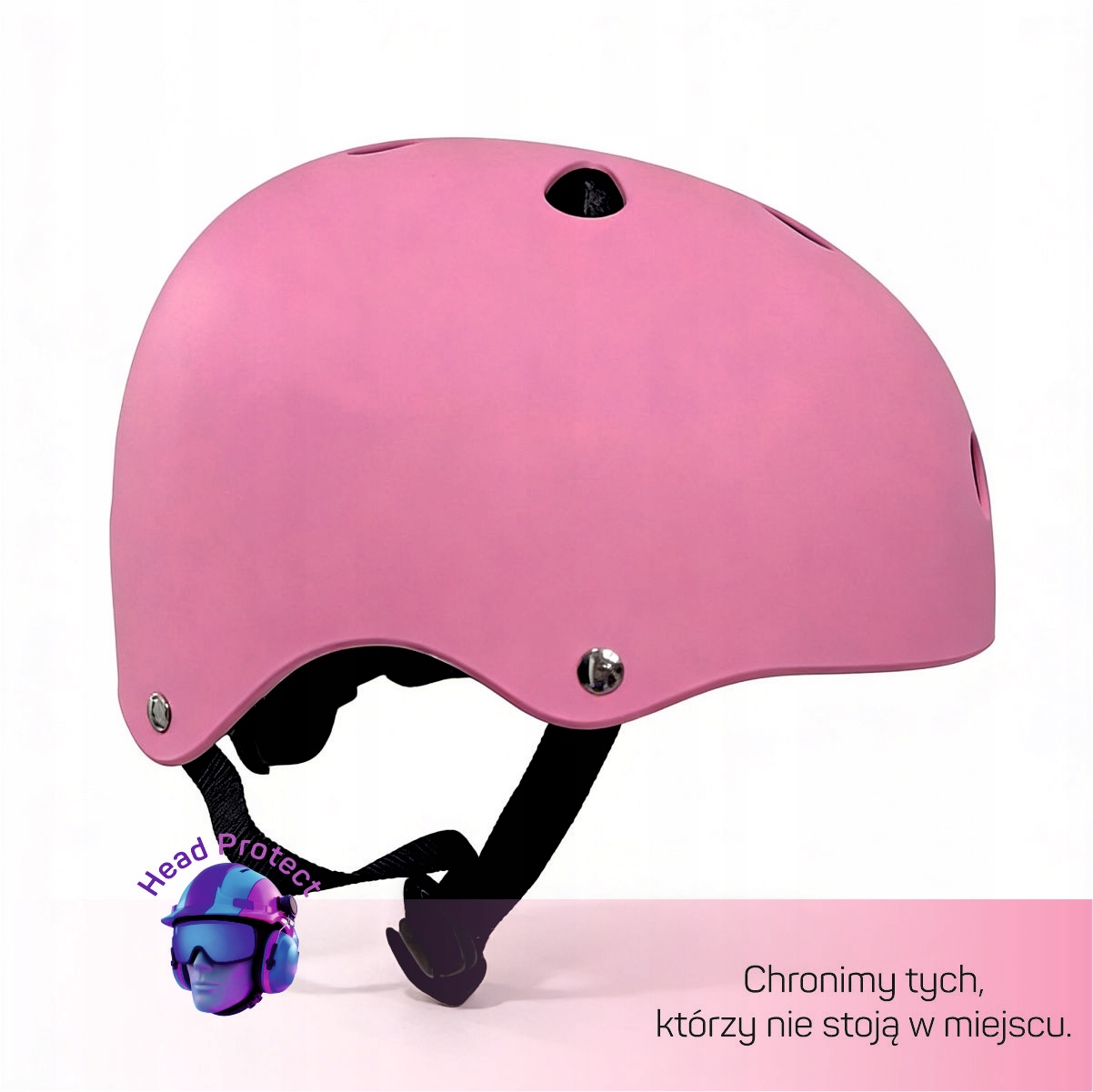 Kask Różowy Ochraniacze 6w1 Dla Dzieci