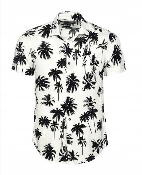 Havajská Prodyšná Košile Na Léto S Palmami 4XL