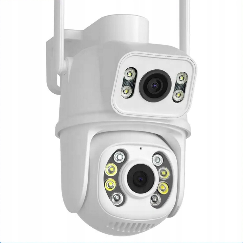 ДВОЙНАЯ ВРАЩАЮЩАЯСЯ НАРУЖНАЯ IP-КАМЕРА WIFI 6MPX