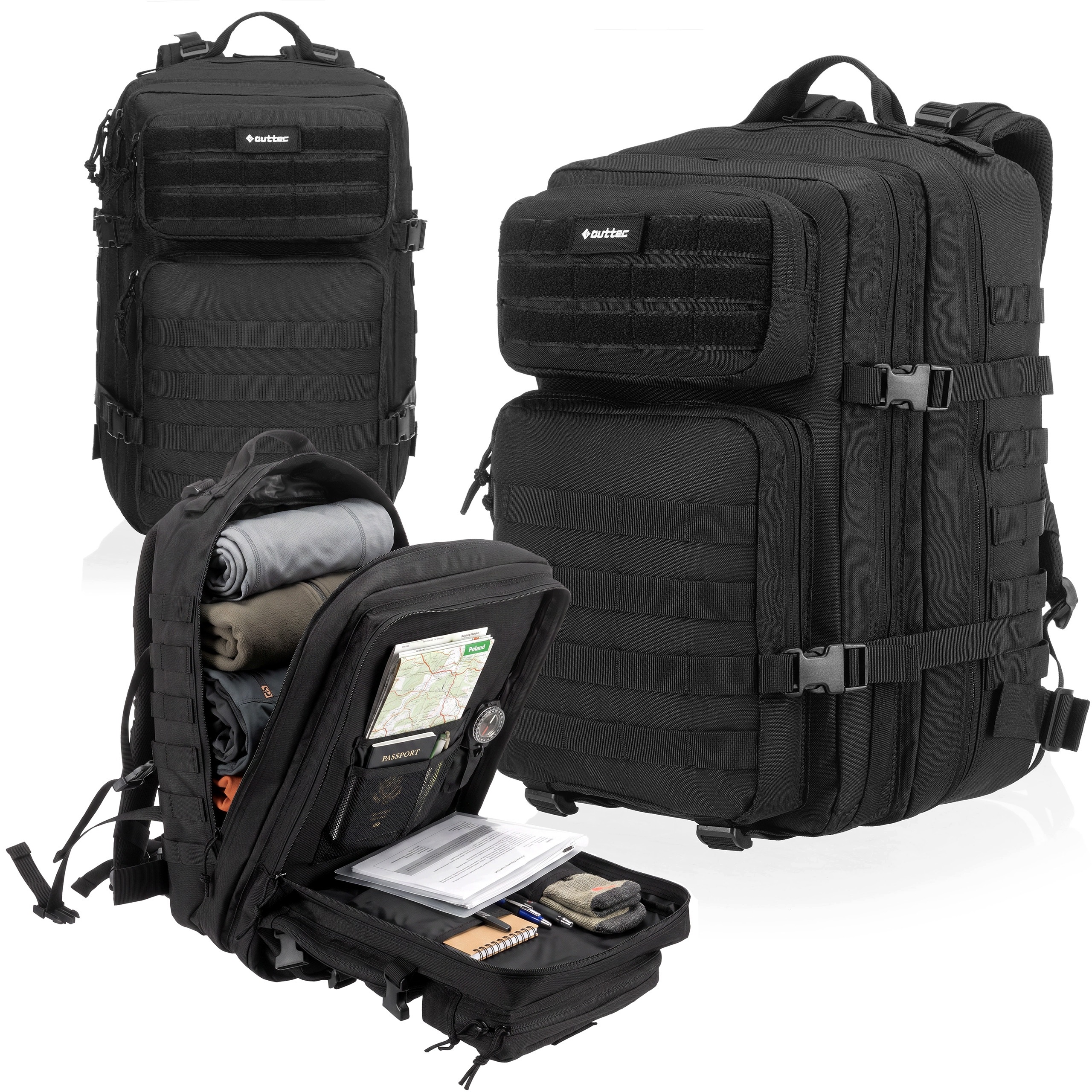Batoh Taktický Vojenský Turistický Batoh Pro Přežití 37 L Outtec