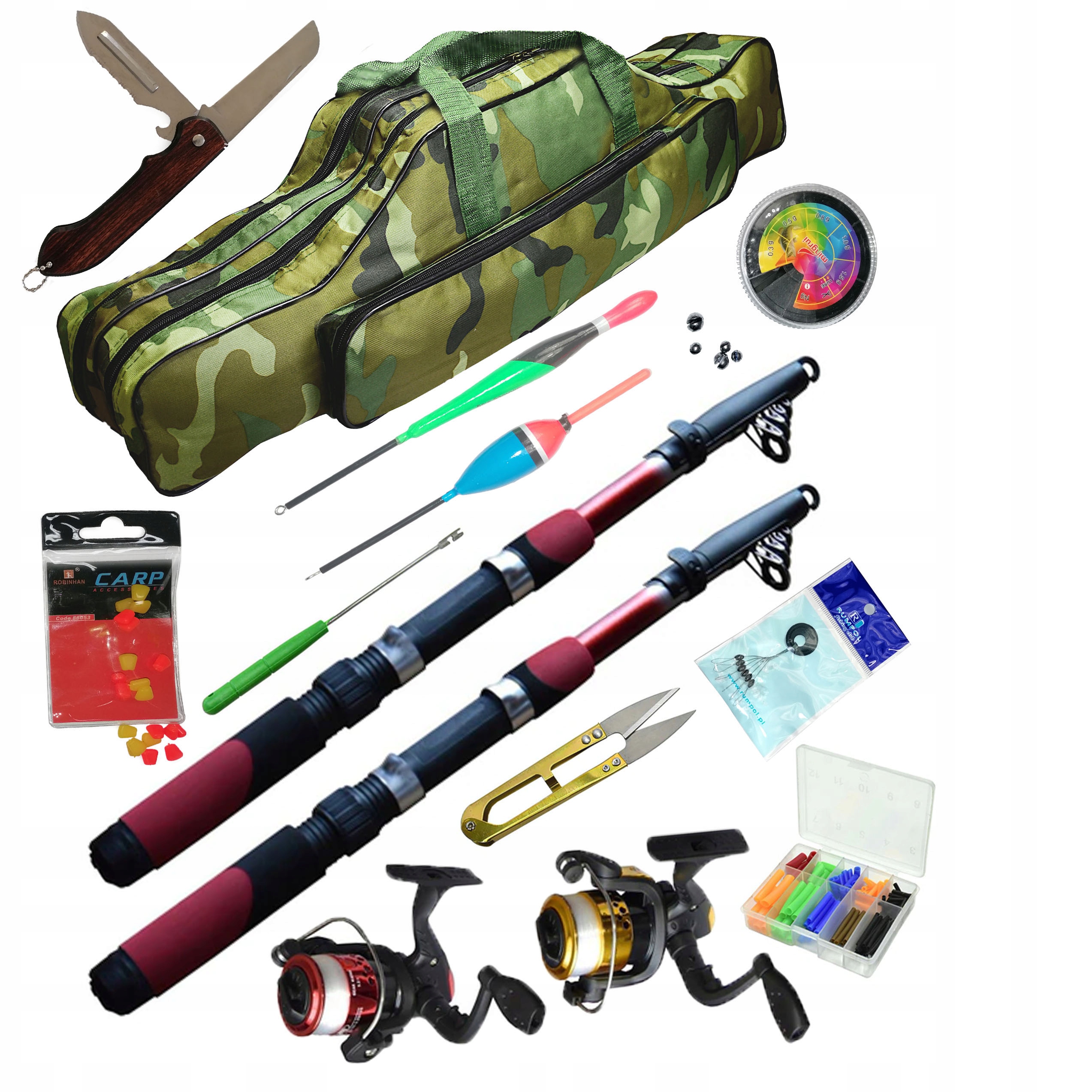 Rybářský Set 2 x prut 2 x naviják Pokr 1xx