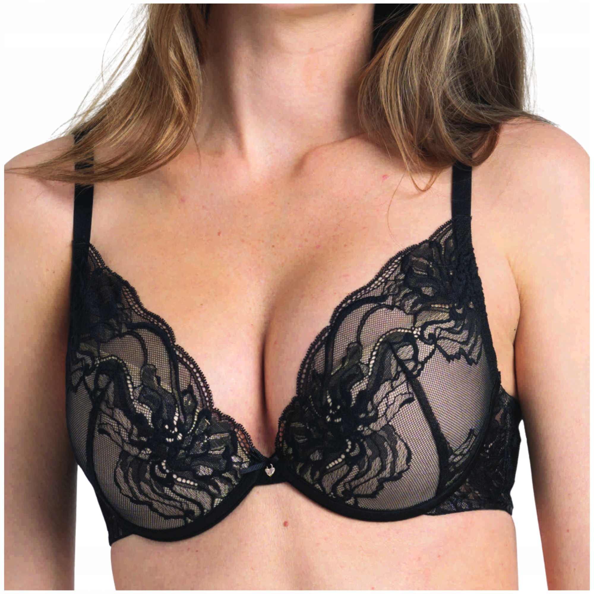 Push-up podprsenka se smyslným zvětšováním krajky Samanta Mystery A479 65E