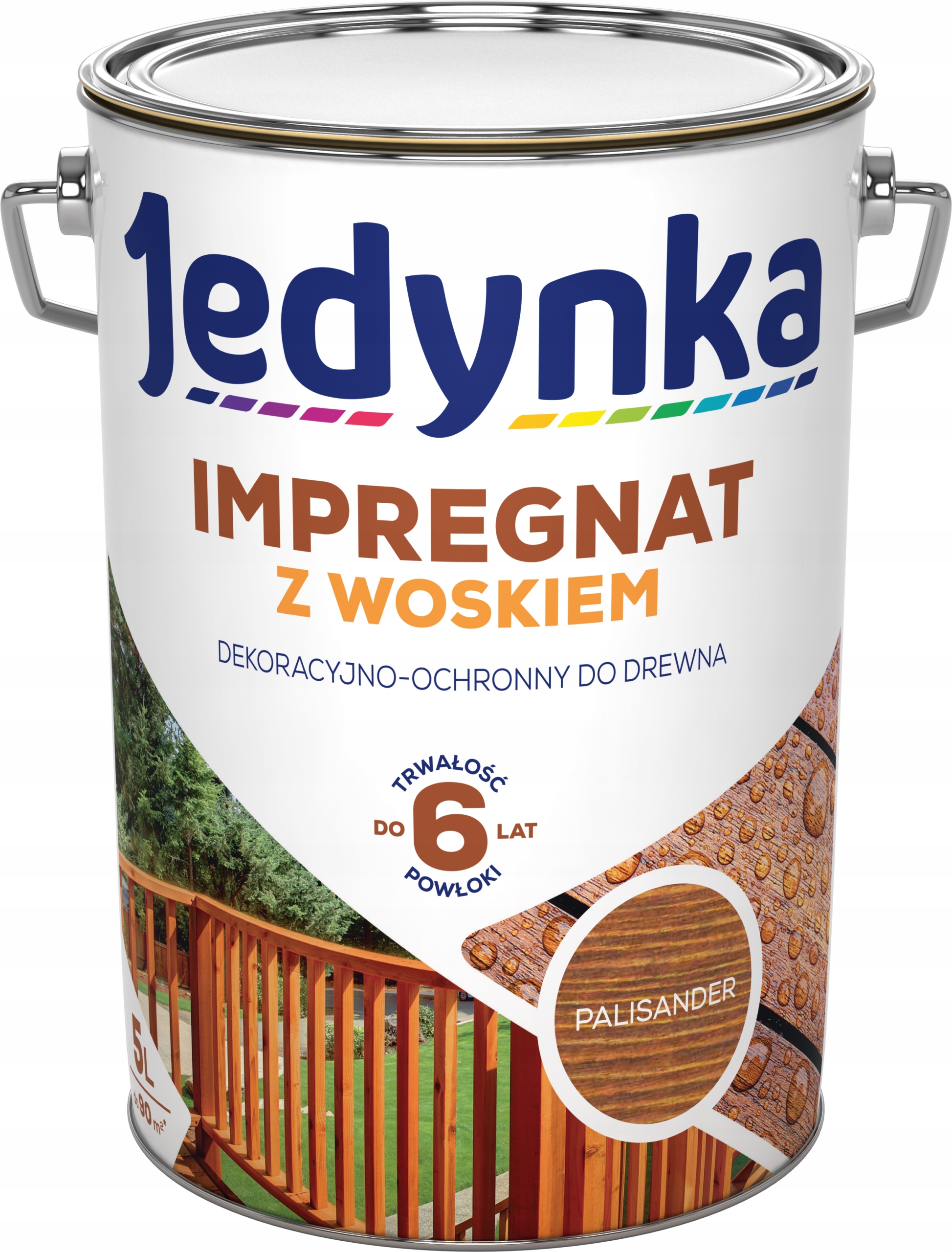 JEDYNKA IMPREGNAT Z WOSKIEM 5l PALISANDER Zastosowanie na zewnątrz
