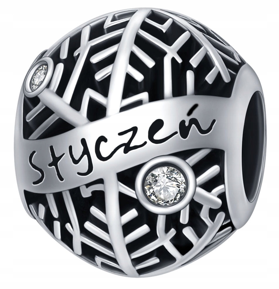 

Charms Srebro Czerwiński Miesiąc Styczeń