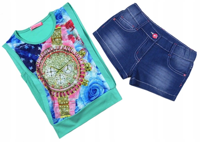 

komplet Top + szorty jeans 3547 Marion 6Y mint