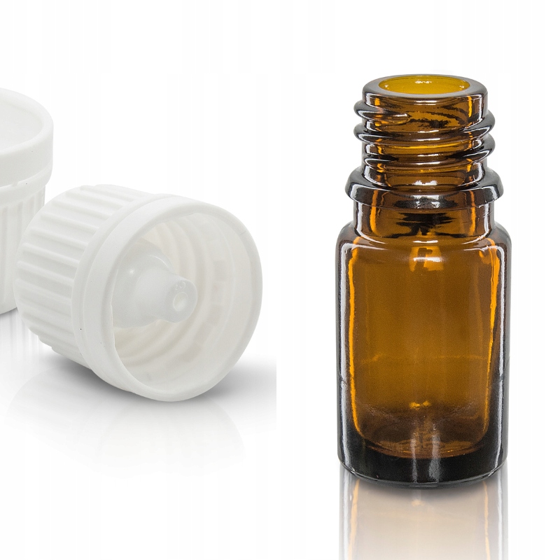 

Butelka szklana 5ml z kroplomierzem białym x5