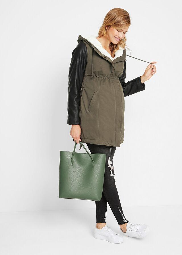 CIĄŻOWA OCIEPLANA KURTKA 38 Kolor zielony