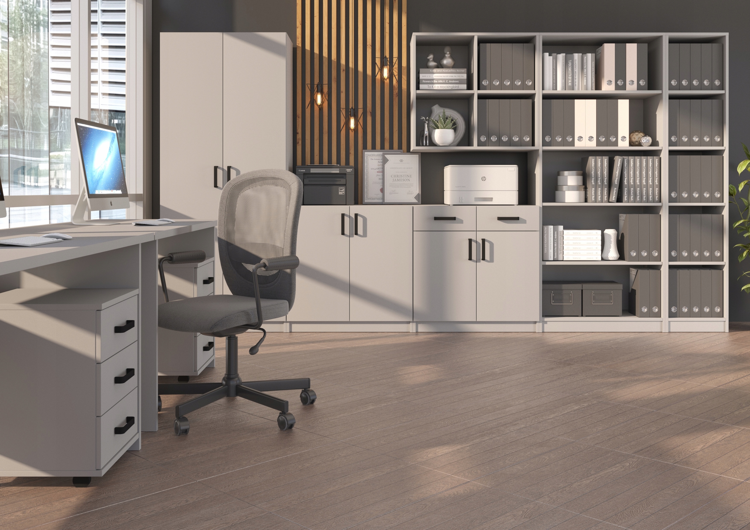 Regał otwarty wiszący półka meble biurowe OFFICE Marka Umeblujdom