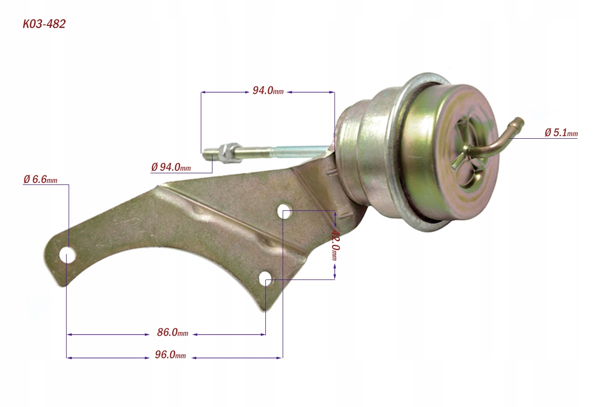 ZAWÓR GRUSZKA TURBINY K03-52 AUDI VW 1.8T 180KM Typ samochodu Samochody osobowe