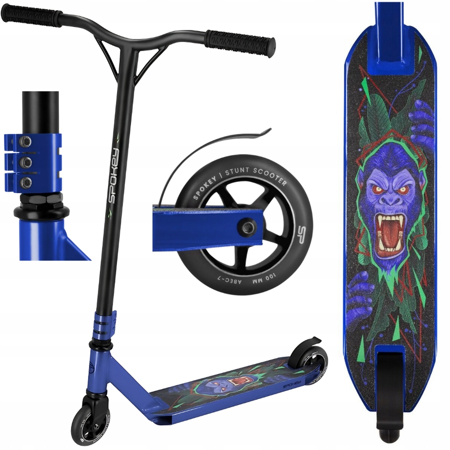 Freestyle Koloběžka Stunt Freestyle pro triky Mládežnická kolečka 100 mm