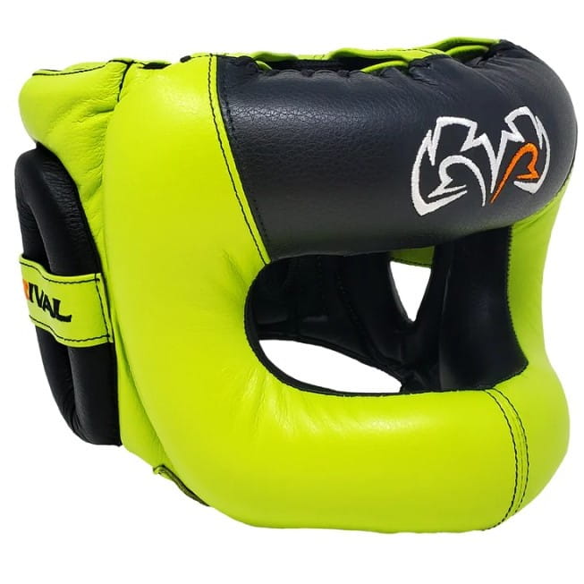 Kask sparingowy z relingiem RIVAL RHGFS3 (limonkowy) [Rozmiar S/M]