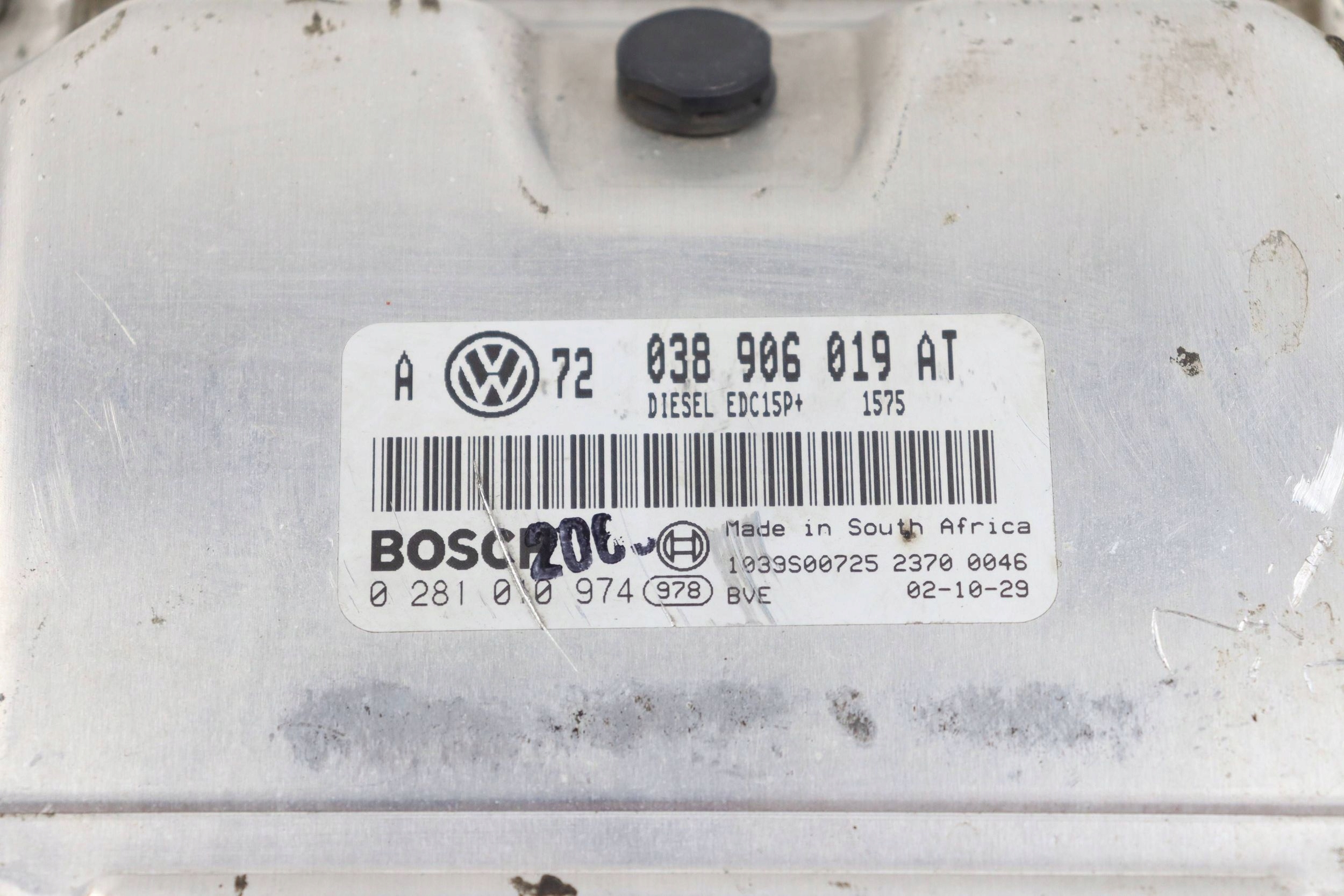 VW GOLF IV BORA control unit computer of the engine 1.9 TDI 038906019AT 0281010974