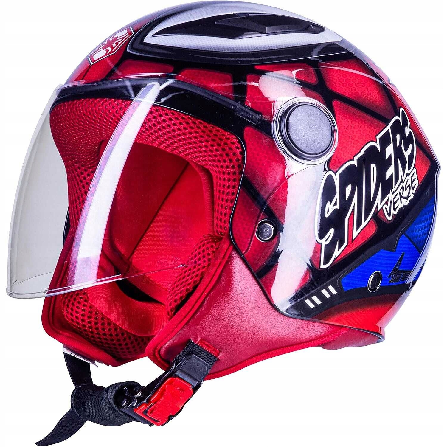Kask motocyklowy Spiderman dla dzieci rozmiar xl (53-54 cm) Homologacja