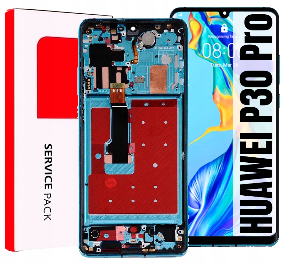 Displej Pro Huawei P30 Pro Originál LCD Rámeček Aurora
