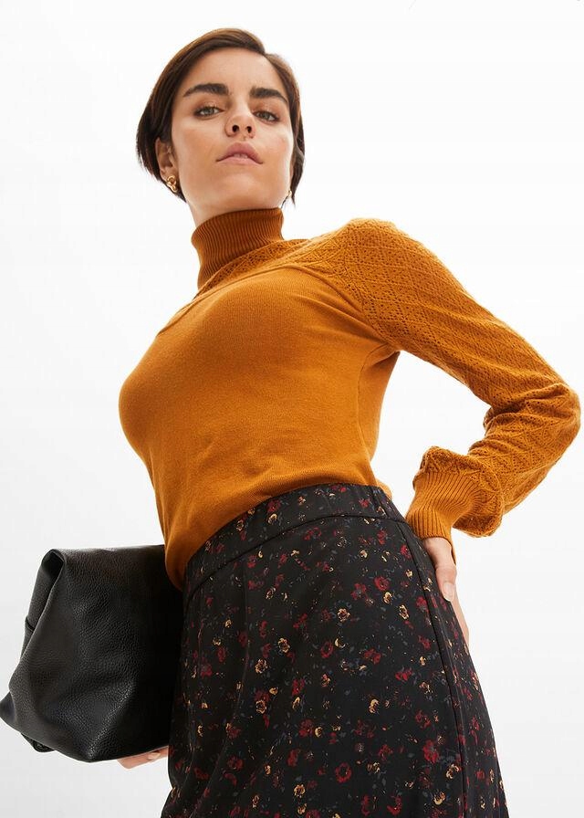 36 Bonprix SPÓDNICA SIATKOWA W KWIATY