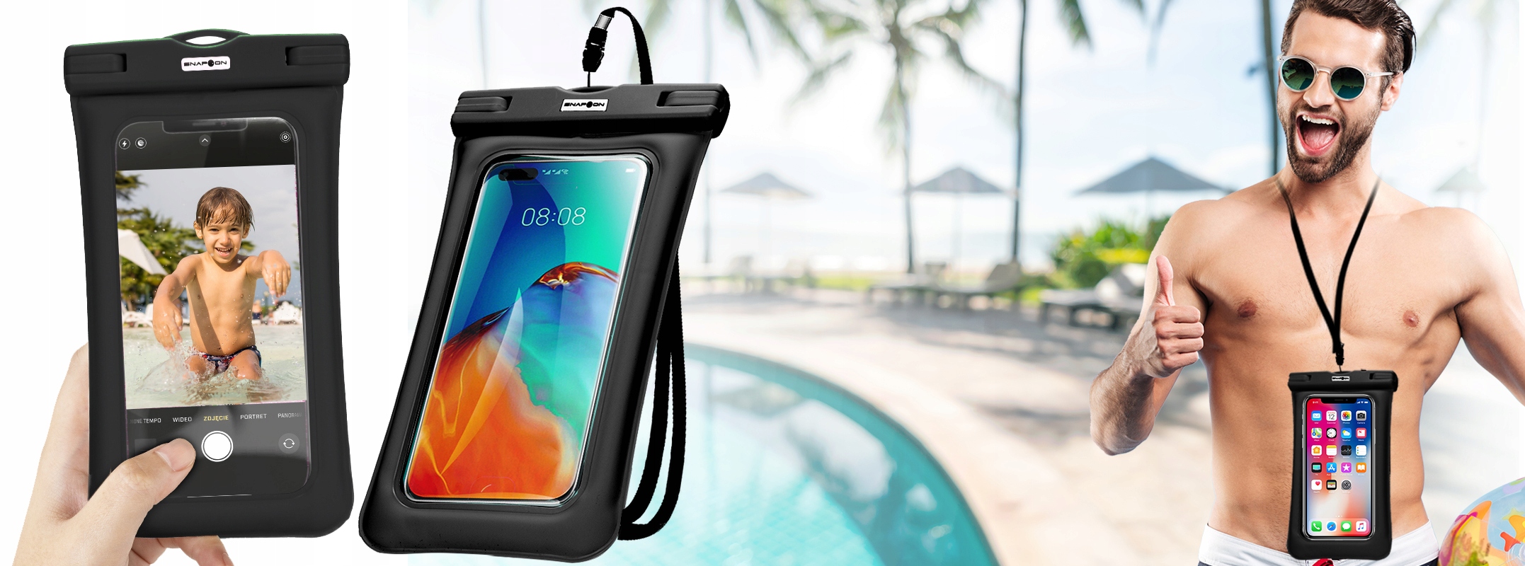 UNIWERSALNE ETUI POKROWIEC WODOODPORNY + POWERBANK Marka Snap-On