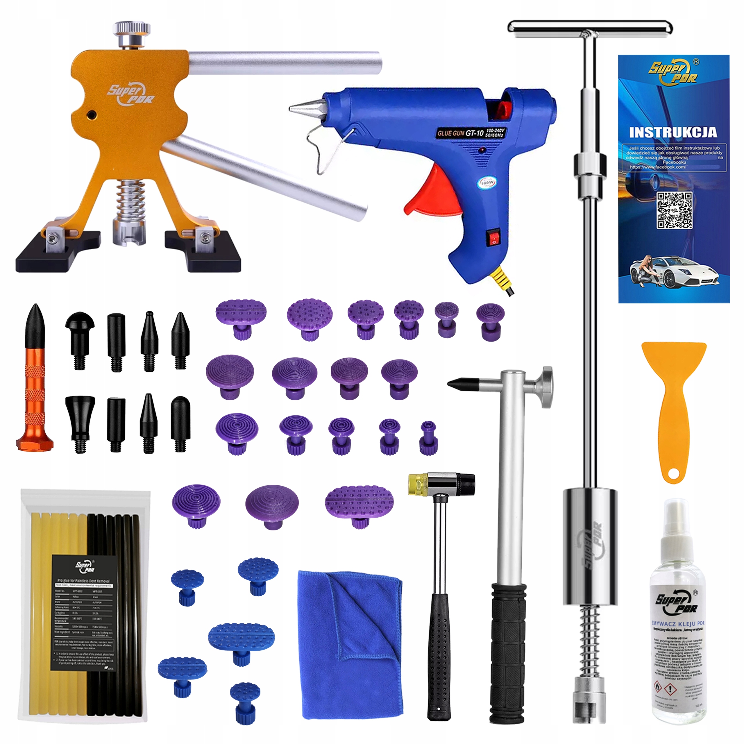 Nářadí Pdr Sada Pro Odstraňování Promáčklin Karoserie Komplet