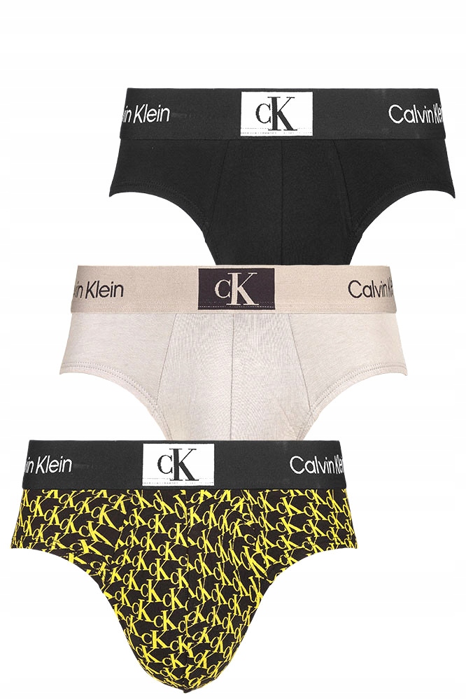 Calvin Klein 1996 Cotton Logo Slipy 3 Pack NB3527A Dxt M