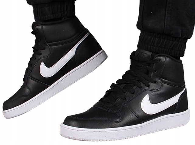 Nike Ebernon Mid Černé Sportovní Boty Pánské Zimní Vysoké nad kotník Zima