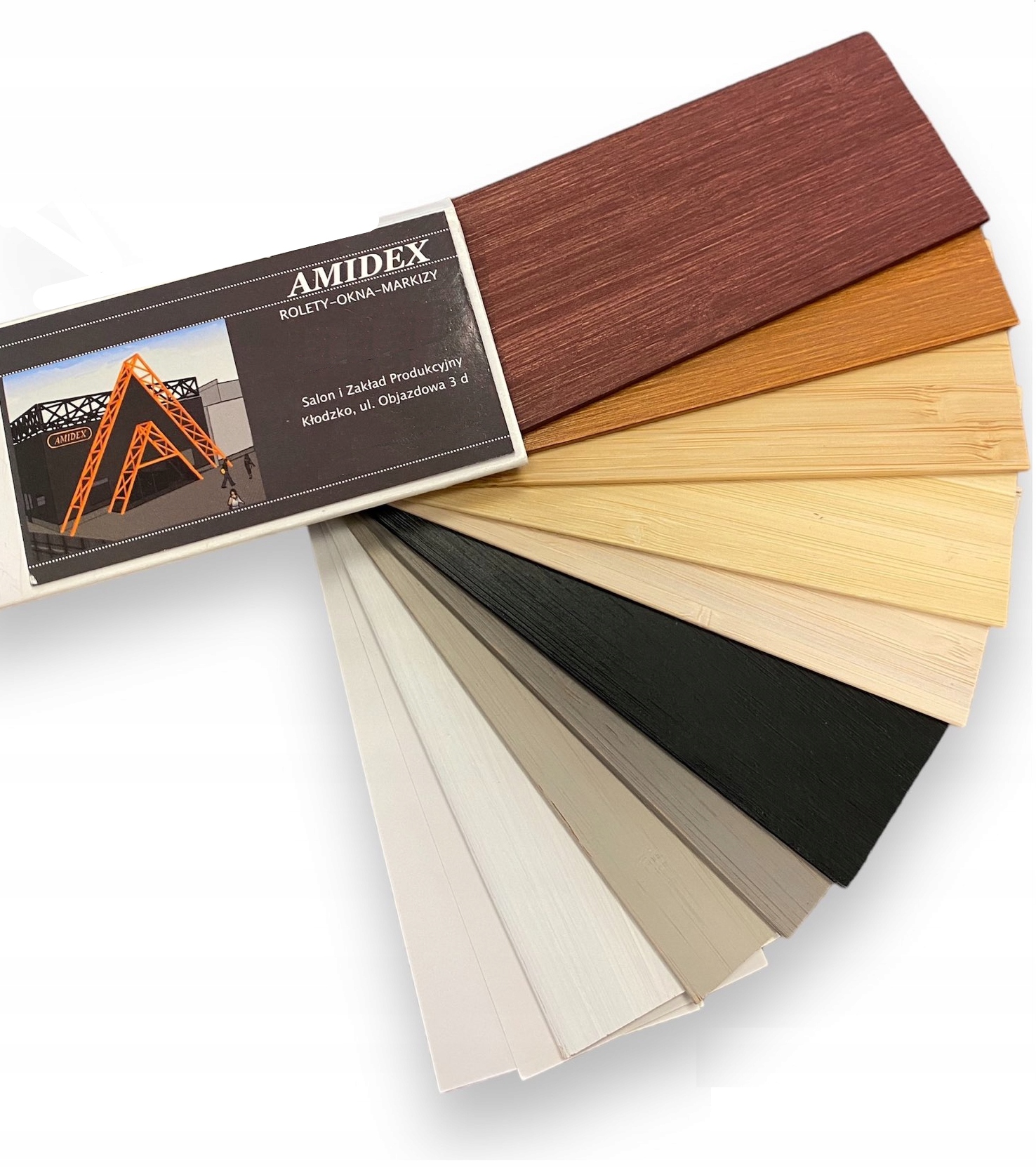 Трафарет цвета бамбуковых жалюзи 25 и 50 мм