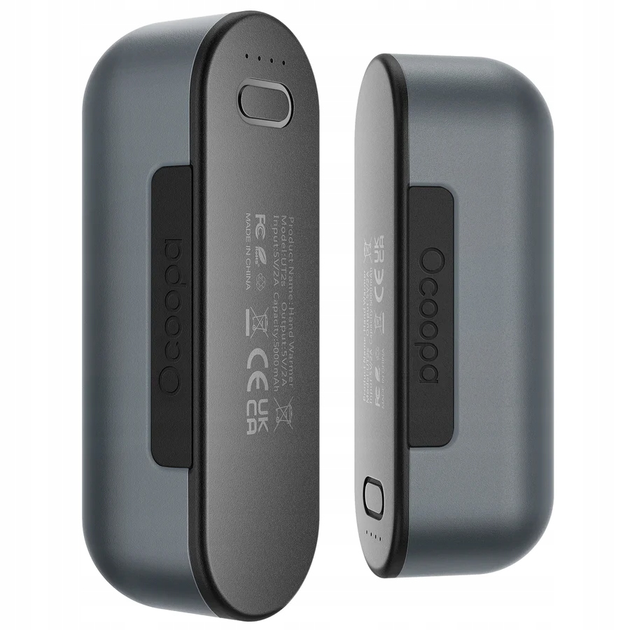 Ohřívač rukou Ocoopa UT2s, 2*8 h, 2*5000 mAh, powerbanka, šedý